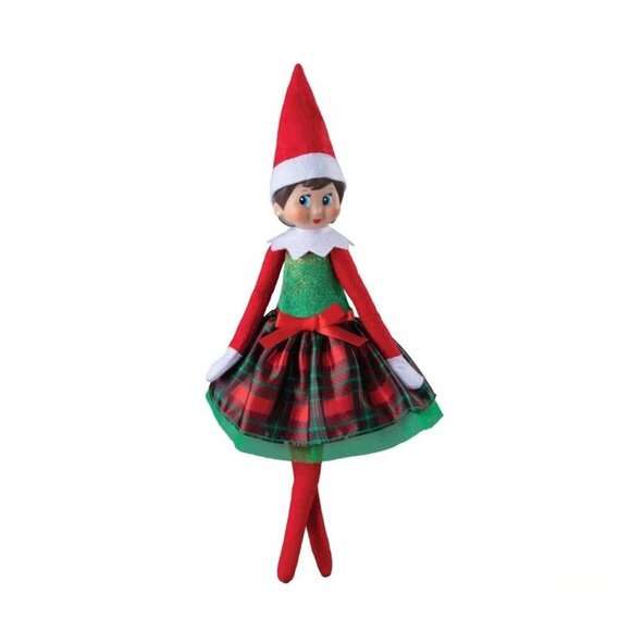 Elf on the Shelf Claus Couture Collection Gifts & Glamour Party Dress Tartan - Picture 1 of 9